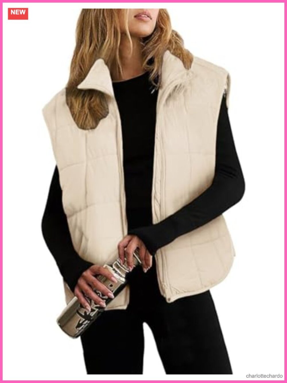 Women's Quilted Puffer Vest Lightweight Zip Up Padded Gilet